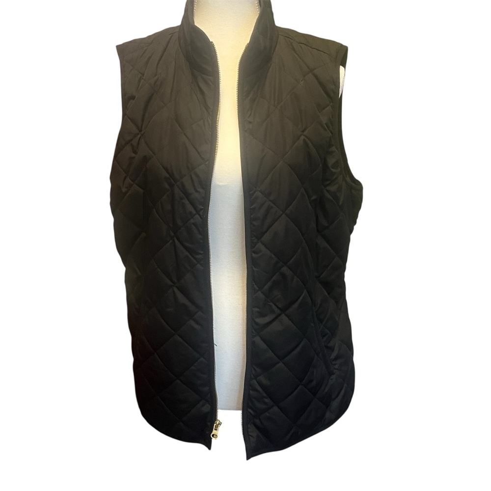 Old Navy Black Quilted Sleeveless Vest